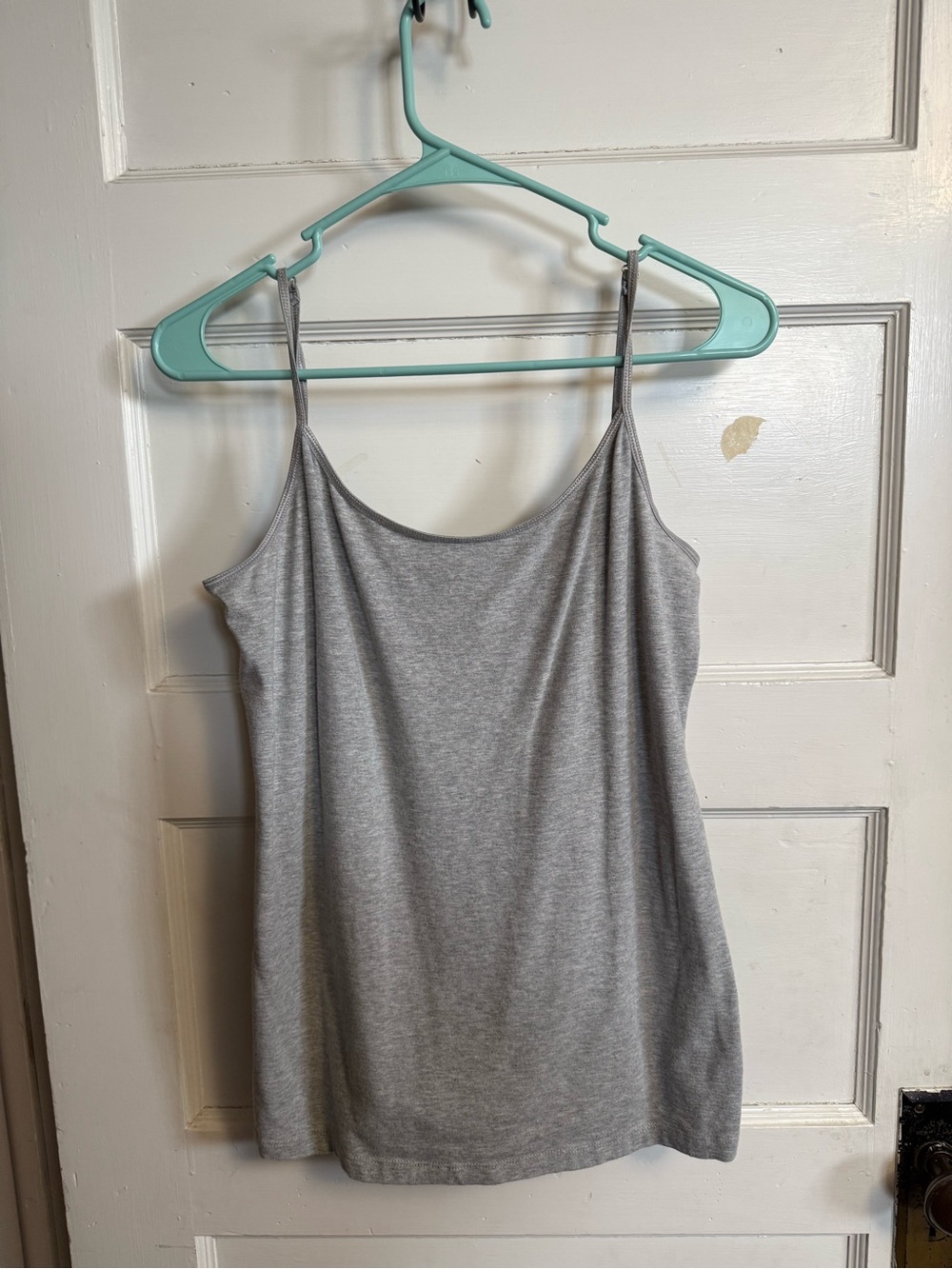 Ana Women's Grey Spaghetti Strap Tank Top Size Large
